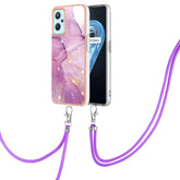 Electroplating Marble Pattern TPU Phone Case with Lanyard
